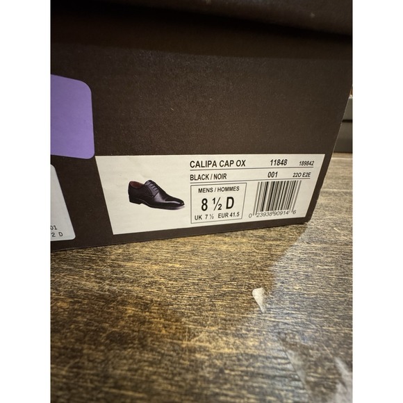 Florsheim Men\'s Calipa Cap Toe Oxford Black Size 8.5 D